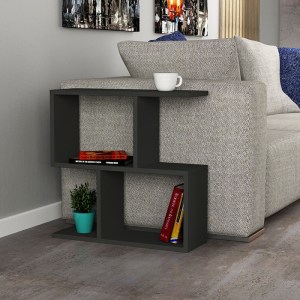 pak-119-000730-1 ΒΟΗΘΗΤΙΚΟ ΤΡΑΠΕΖΙ HOMEMANIA PAKOWORLD ΧΡΩΜΑ ΑΝΘΡΑΚΙ 60X20X60ΕΚ