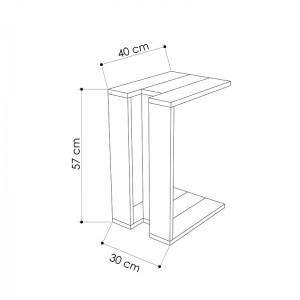 pak-119-000768-2 ΒΟΗΘΗΤΙΚΟ ΤΡΑΠΕΖΑΚΙ MUJU ΣΕ ΧΡΩΜΑ ΦΥΣΙΚΟ – ΑΝΘΡΑΚΙ 40X30X57ΕΚ