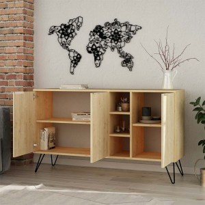 pak-119-001058-2 ΜΠΟΥΦΕΣ CLARA PAKOWORLD ΧΡΩΜΑ LIGHT OAK 142X35.5X82ΕΚ