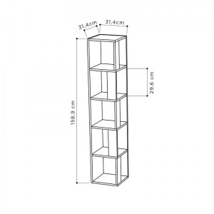 pak-119-001144-2 ΒΙΒΛΙOΘΗΚΗ ΣΤΗΛΗ RAPHAEL PAKOWORLD ΦΥΣΙΚΟ 31,5X31,5X159ΕΚ