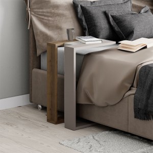 pak-119-001159-1 ΒΟΗΘΗΤΙΚΟ ΤΡΑΠΕΖΙ MUJU PAKOWORLD ΣΕ 3 ΧΡΩΜΑΤΑ ΦΥΣΙΚΟ-ΛΕΥΚΟ ΜΑΡΜΑΡΟΥ-ΜΟΚΑ 40X30X57ΕΚ