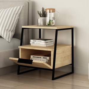 pak-119-001163-1 ΚΟΜΟΔΙΝΟ JOHANA PAKOWORLD ΜΑΥΡΟ-OAK 45X40X50ΕΚ