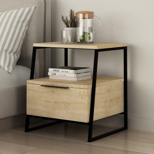 pak-119-001163-2 ΚΟΜΟΔΙΝΟ JOHANA PAKOWORLD ΜΑΥΡΟ-OAK 45X40X50ΕΚ