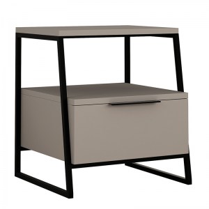 pak-119-001164 ΚΟΜΟΔΙΝΟ JOHANA PAKOWORLD ΜΑΥΡΟ-ΜΟΚΑ 45X40X50ΕΚ