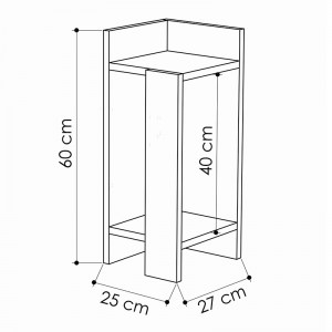 pak-119-001180-2 ΚΟΜΟΔΙΝΟ IMMERSE PAKOWORLD ΣΕΤ 2 ΤΜΧ. ΜΟΚΑ 27X25X60ΕΚ