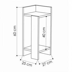 pak-119-001181-3 ΚΟΜΟΔΙΝΟ IMMERSE PAKOWORLD ΣΕΤ 2 ΤΜΧ. OAK-ΑΝΘΡΑΚΙ 27X25X60ΕΚ