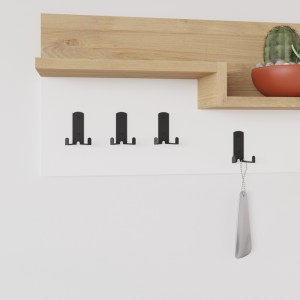 pak-119-001213-2 ΚΡΕΜΑΣΤΡΑ ΤΟΙΧΟΥ HARM PAKOWORLD OAK-ΛΕΥΚΟ ΜΕΛΑΜΙΝΗΣ 65X15X31ΕΚ