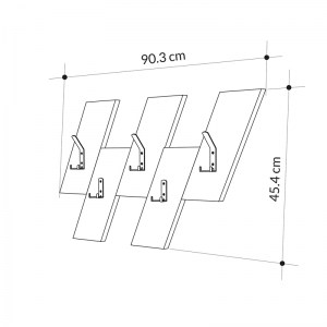 pak-119-001216-3 ΚΡΕΜΑΣΤΡΑ ΤΟΙΧΟΥ LIVY PAKOWORLD ΛΕΥΚΟ ΜΕΛΑΜΙΝΗΣ 75.2X1.8X45.3ΕΚ