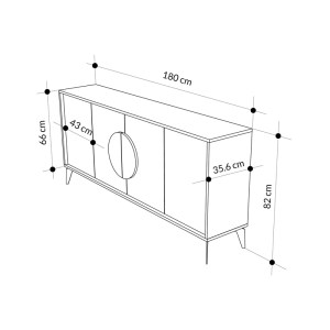 pak-119-001232-4 ΜΠΟΥΦΕΣ GORA PAKOWORLD ΣΕ ΑΠΟΧΡΩΣΗ ΑΝΟΙΧΤΟ ΚΑΡΥΔΙ 180X35.6X82ΕΚ