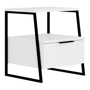 pak-119-001234 ΚΟΜΟΔΙΝΟ JOHANA PAKOWORLD ΜΑΥΡΟ-ΛΕΥΚΟ 45X40X50ΕΚ