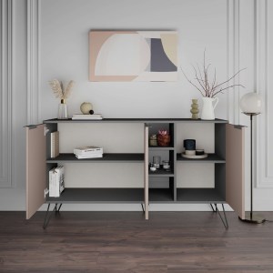 pak-119-001235-2 ΜΠΟΥΦΕΣ CLARA PAKOWORLD ΣΕ ΜΟΚΑ-ΑΝΘΡΑΚΙ ΑΠΟΧΡΩΣΗ 142X35,6X83ΕΚ