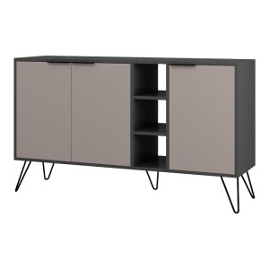 pak-119-001235 ΜΠΟΥΦΕΣ CLARA PAKOWORLD ΣΕ ΜΟΚΑ-ΑΝΘΡΑΚΙ ΑΠΟΧΡΩΣΗ 142X35,6X83ΕΚ