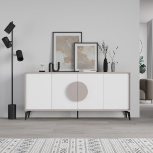 pak-119-001236-1 ΜΠΟΥΦΕΣ GORA PAKOWORLD ΣΕ ΛΕΥΚΗ ΜΕ ΜΟΚΑ ΑΠΟΧΡΩΣΗ  180X35.6X82ΕΚ