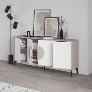 pak-119-001236-3 ΜΠΟΥΦΕΣ GORA PAKOWORLD ΣΕ ΛΕΥΚΗ ΜΕ ΜΟΚΑ ΑΠΟΧΡΩΣΗ  180X35.6X82ΕΚ