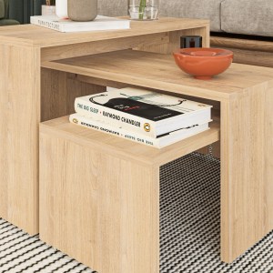 pak-119-001239-4 ΤΡΑΠΕΖΙΑ ΣΑΛΟΝΙΟΥ KANTAR PAKOWORLD ΣΕΤ 3ΤΕΜ ΣΕ ΦΥΣΙΚΗ ΑΠΟΧΡΩΣΗ 65X30X39ΕΚ