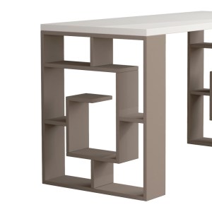pak-119-001242-2 ΓΡΑΦΕΙΟ LABIRENT PAKOWORLD ΧΡΩΜΑ ΛΕΥΚΟ-ΜΟΚΑ 140X60X75ΕΚ