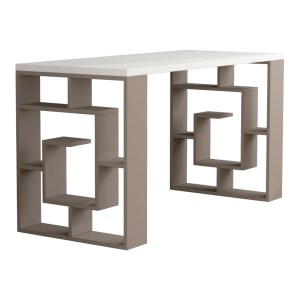 pak-119-001242 ΓΡΑΦΕΙΟ LABIRENT PAKOWORLD ΧΡΩΜΑ ΛΕΥΚΟ-ΜΟΚΑ 140X60X75ΕΚ