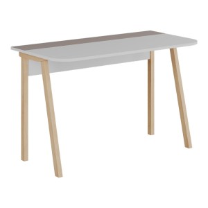 pak-119-001247 ΓΡΑΦΕΙΟ MALIA PAKOWORLD ΛΕΥΚΟ-ΜΟΚΑ ΚΑΙ ΠΟΔΙ ΣΕ ΦΥΣΙΚΗ ΑΠΟΧΡΩΣΗ 120X60.5X75ΕΚ