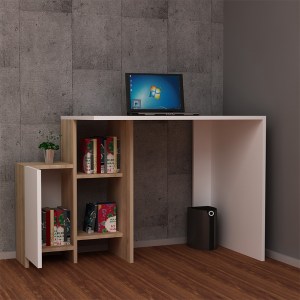 pak-120-000023-2 ΓΡΑΦΕΙΟ ΜΕ ΡΑΦΙΕΡΑ KELY PAKOWORLD ΧΡΩΜΑ ΛΕΥΚΟ-ΦΥΣΙΚΟ 113X55X74ΕΚ