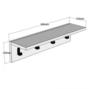 pak-120-000034-3 ΚΡΕΜΑΣΤΡΑ MULAN PAKOWORLD ΧΡΩΜΑ ΚΑΡΥΔΙ 60X16X14.5ΕΚ