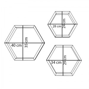 pak-120-000058-3 ΡΑΦΙΕΡΑ ΤΟΙΧΟΥ VALIS PAKOWORLD ΤΡΙΩΝ ΤΕΜΑΧΙΩΝ ΧΡΩΜΑ ΚΑΡΥΔΙ 40X9X35ΕΚ