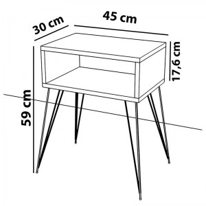 pak-120-000142-3 ΚΟΜΟΔΙΝΟ NAIDA PAKOWORLD ΦΥΣΙΚΟ-ΜΑΥΡΟ 45X30X59ΕΚ