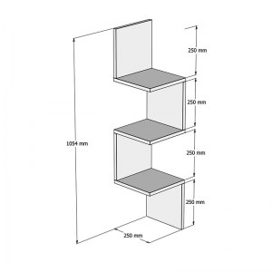 pak-120-000170-3 ΡΑΦΙΕΡΑ ΓΩΝΙΑΚΗ ΤΟΙΧΟΥ INSTA PAKOWORLD ΚΑΡΥΔΙ 29X16X105,5ΕΚ