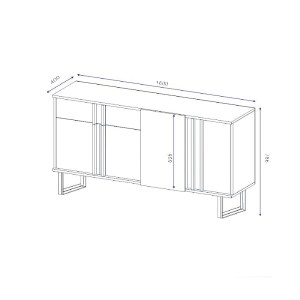 pak-120-000188-5 ΜΠΟΥΦΕΣ AMANDA PAKOWORLD ΚΑΡΥΔΙ-ΜΑΥΡΟ 160X40X78.5ΕΚ