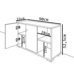 pak-120-000278-4 ΕΠΙΠΛΟ ΕΙΣΟΔΟΥ DERIL PAKOWORLD ΛΕΥΚΟ-SONOMA 90X33X52.5ΕΚ