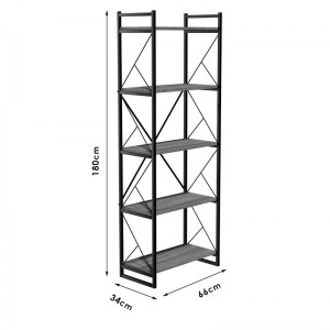 pak-120-000330-3 ΒΙΒΛΙΟΘΗΚΗ BAKER PAKOWORLD ΚΑΡΥΔΙ-ΜΑΥΡΟ 66X34X180ΕΚ