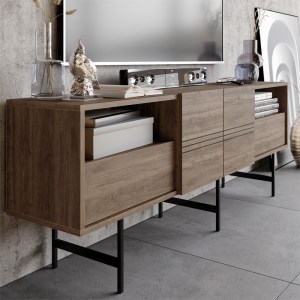 pak-120-000380-2 ΜΠΟΥΦΕΣ KEVAN PAKOWORLD ΚΑΡΥΔΙ-ΜΑΥΡΟ ΠΟΔΙ 180X35X65ΕΚ