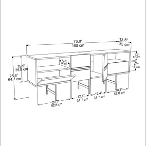 pak-120-000380-3 ΜΠΟΥΦΕΣ KEVAN PAKOWORLD ΚΑΡΥΔΙ-ΜΑΥΡΟ ΠΟΔΙ 180X35X65ΕΚ