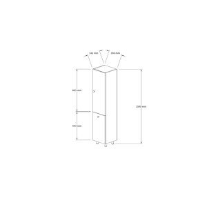pak-120-000383-3 ΝΤΟΥΛΑΠΑ-ΣΤΗΛΗ ΜΠΑΝΙΟΥ GINGO PAKOWORLD ΜΕΛΑΜΙΝΗΣ ΛΕΥΚΟ 33X35X159ΕΚ