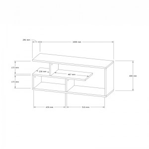 pak-120-000410-3 ΕΠΙΠΛΟ ΤΗΛΕΟΡΑΣΗΣ WALDO PAKOWORLD ΜΑΥΡΟ-ΑΝΘΡΑΚΙ ΜΕΛΑΜΙΝΗΣ 100X29,5X40ΕΚ