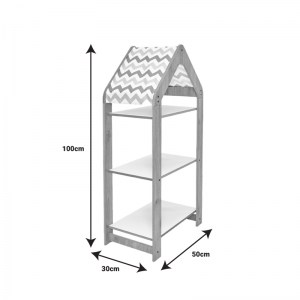 pak-120-000430-3 ΡΑΦΙΕΡΑ MONTESSORI ZOILEN I PAKOWORLD ΛΕΥΚΟ-ΦΥΣΙΚΟ-ΜΠΛΕ MDF 50X30X100ΕΚ