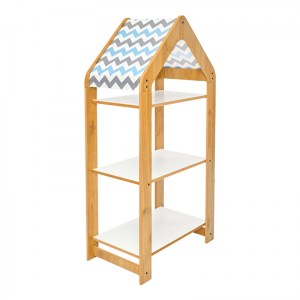 pak-120-000430 ΡΑΦΙΕΡΑ MONTESSORI ZOILEN I PAKOWORLD ΛΕΥΚΟ-ΦΥΣΙΚΟ-ΜΠΛΕ MDF 50X30X100ΕΚ