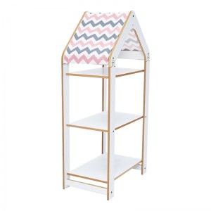 pak-120-000431 ΡΑΦΙΕΡΑ MONTESSORI ZOILEN I PAKOWORLD ΛΕΥΚΟ-ΡΟΖ MDF 50X30X100ΕΚ