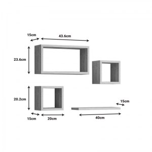 pak-120-000449-3 ΡΑΦΙΕΡΑ BABINE PAKOWORLD ΜΕΛΑΜΙΝΗ ΣΕ ΑΝΘΡΑΚΙ ΑΠΟΧΡΩΣΗ 84X15X44ΕΚ