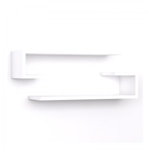 pak-120-000460 ΡΑΦΙΕΡΑ ΤΟΙΧΟΥ ELDO PAKOWORLD ΣΕΤ 2ΤΕΜ ΜΕΛΑΜΙΝΗ ΣΕ ΛΕΥΚΗ ΑΠΟΧΡΩΣΗ 60X19.6X15ΕΚ