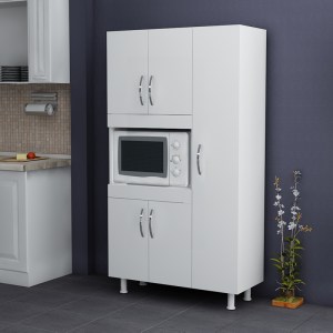 pak-120-000480-1 ΝΤΟΥΛΑΠΑ ΚΟΥΖΙΝΑΣ DEFNE PAKOWORLD ΣΕ ΛΕΥΚΗ ΑΠΟΧΡΩΣΗ  89X37.5X160ΕΚ