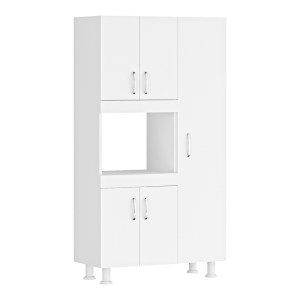 pak-120-000480 ΝΤΟΥΛΑΠΑ ΚΟΥΖΙΝΑΣ DEFNE PAKOWORLD ΣΕ ΛΕΥΚΗ ΑΠΟΧΡΩΣΗ  89X37.5X160ΕΚ