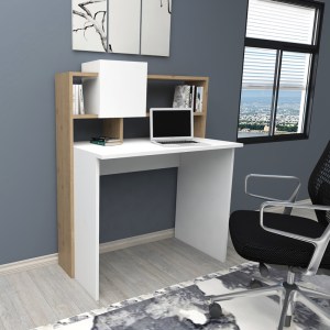 pak-120-000481-1 ΓΡΑΦΕΙΟ ΕΡΓΑΣΙΑΣ KOOGI PAKOWORLD ΣΕ OAK-ΛΕΥΚΗ ΑΠΟΧΡΩΣΗ 94X60X118ΕΚ
