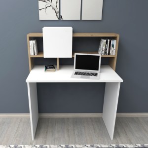 pak-120-000481-3 ΓΡΑΦΕΙΟ ΕΡΓΑΣΙΑΣ KOOGI PAKOWORLD ΣΕ OAK-ΛΕΥΚΗ ΑΠΟΧΡΩΣΗ 94X60X118ΕΚ