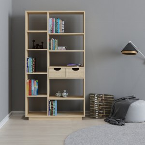 pak-120-000484-2 ΒΙΒΛΙΟΘΗΚΗ ΜΕ ΣΥΡΤΑΡΙΑ DAKIN PAKOWORLD ΣΕ OAK ΑΠΟΧΡΩΣΗ 80X25X190ΕΚ