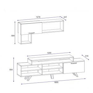 pak-120-000486-5 ΣΥΝΘΕΤΟ ΣΑΛΟΝΙΟΥ VISAO PAKOWORLD ΣΕ ΛΕΥΚΗ-ΚΑΡΥΔΙ ΑΠΟΧΡΩΣΗ 180X32X55ΕΚ