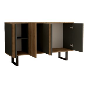 pak-120-000490-3 ΜΠΟΥΦΕΣ AMANDA I PAKOWORLD ΣΕ ΑΝΘΡΑΚΙ-ΚΑΡΥΔΙ ΑΠΟΧΡΩΣΗ 160X74X79ΕΚ
