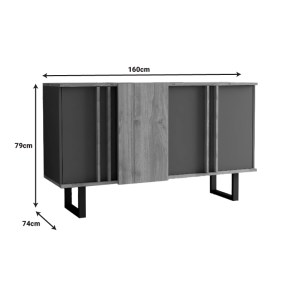 pak-120-000490-4 ΜΠΟΥΦΕΣ AMANDA I PAKOWORLD ΣΕ ΑΝΘΡΑΚΙ-ΚΑΡΥΔΙ ΑΠΟΧΡΩΣΗ 160X74X79ΕΚ