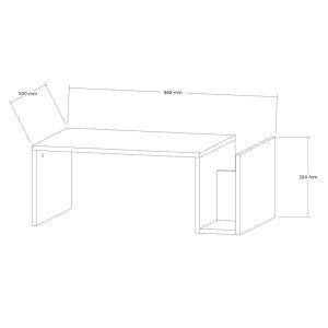 pak-120-000506-5 ΤΡΑΠΕΖΙ ΣΑΛΟΝΙΟΥ POKO PAKOWORLD ΣΕ ΟΨΗ ΤΡΑΒΕΡΤΙΝΑΣ 86.8X50X32,4ΕΚ