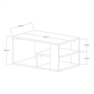 pak-120-000510-5 ΤΡΑΠΕΖΙ ΣΑΛΟΝΙΟΥ SOBU PAKOWORLD ΣΕ OAK ΑΠΟΧΡΩΣΗ 80X50X40ΕΚ