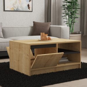 pak-120-000512-2 ΤΡΑΠΕΖΙ ΣΑΛΟΝΙΟΥ NARLI PAKOWORLD ΣΕ OAK ΑΠΟΧΡΩΣΗ 90X60X45ΕΚ